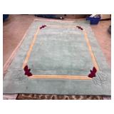 Dalyn Area Rug with Floral Border Design