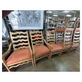 7 Ladder-Back Wooden Chairs