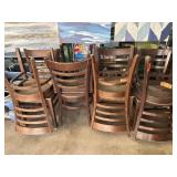 8 Wooden Ladder-Back Chairs