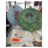 Embroidered Pillows and Linens