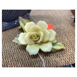 Georgian Fine Porcelain Yellow Rose Figurine