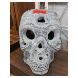 Painted Skull-Shaped Decorative Object