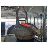 Wicker Basket with Decorative Stones and Shells