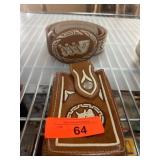 Brown Leather Belt and Case Set