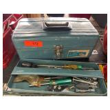 Metal Tool Box with Assorted Tools