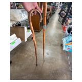 Wood Canes, One With Texas Centennial Expo Label