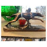 Bronze Greyhound Figurine on Base