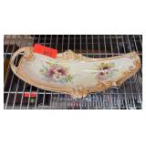 Hand-Painted Porcelain Celery Tray