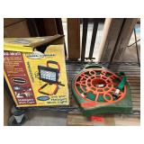 Halogen Work Light and Hose Reel Combo