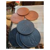 Embossed Leather-Like Decorative Rounds
