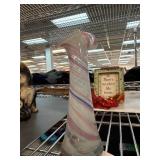 Swirled Glass Vase With Flared Rim