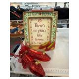 Decorative Plaque With Red Shoe Ornaments