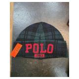 Ralph Lauren Polo Knit Plaid Beanie