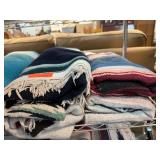 4pc Woven Blankets in Various Colors
