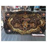 Ohhi Ashley Beaded Clutch with Floral Design