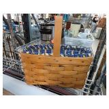 Longaberger Handwoven Basket with Fabric Liner