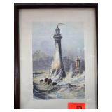 Framed Skerryvore Lighthouse Print