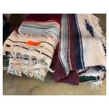 4pc Woven Blankets with Fringe Details