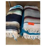 4pc Handwoven Multicolor Textile Blankets