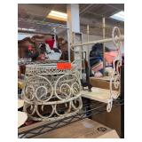 Decorative Metal Round Stand and Wall Shelf