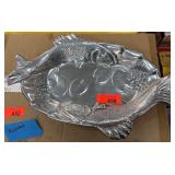 Susan Stocking Fish-Themed Metal Serving Dish