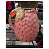 Strawberry Shaped Ceramic Pitcher