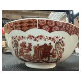 Japanese Imari Porcelain Bowl w Red Gold Pattern