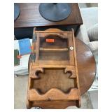 Wooden Wall-Mount Shelf With Glass Door