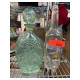 Two Decorative Glass Bottles