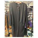 Sesasi Black Long-Sleeve Coat Dress