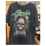 Poison Band Graphic T-Shirt 2XL Black Cotton