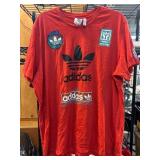 Red Adidas Logo Short-Sleeve Shirt