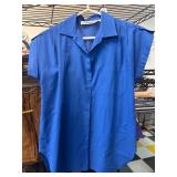 Chaus Womenï¿½s Blue Short-Sleeve Shirt