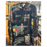 Popovitch & Company Polyester Button-Up Shirt