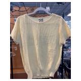 Keneth Too! Yellow Knit Short-Sleeve Top