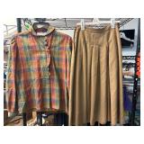 Howard Wolf Blouse and Pleated Skirt Set