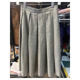 Howard Wolf Wool Blend Pleated Midi Skirt