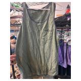 Gap Lived-In Green Striped Tank Top