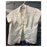 Howard Wolf Short-Sleeve Cream Blouse