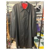 London Fog Maincoats Black Coat with Red Lining