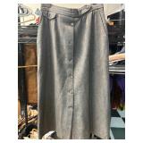 Prophecy Gray Button-Front Wool Skirt