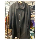 Alorna Womenï¿½s Black Coat with Embroidered Collar