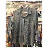 Liz Claiborne Black Button-Up Shirt