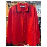 Red Josephine Long-Sleeve Blouse