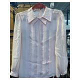 Sheridan Square Light Pink Blouse with Lace Accent