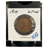 1910 Lincoln Wheat Cent in Very Fine Condition