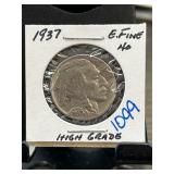 1937 Buffalo Nickel in Extra Fine Condition