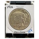 1926 High-Grade Peace Silver Dollar Coin