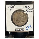 1925-D Buffalo Nickel in Fine Detail