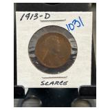 1913-D Lincoln Wheat Cent in Holder